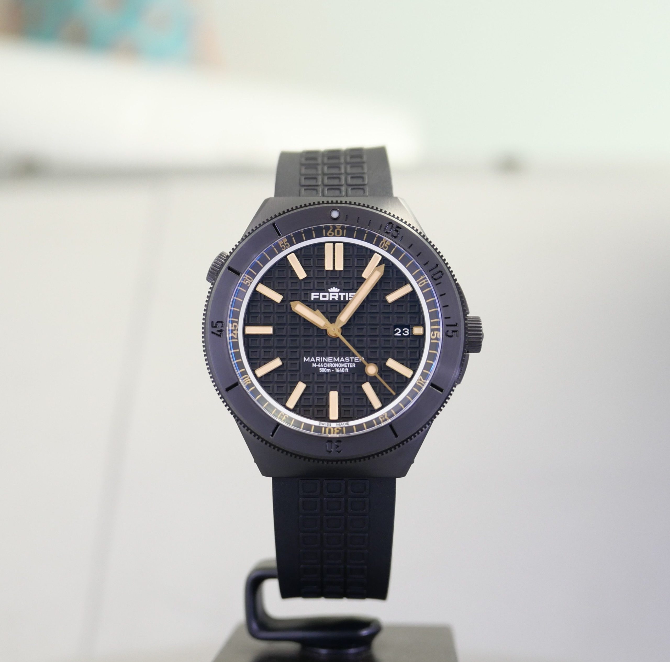Fortis Marinemaster M-44 Black Resin DLC Full Set Ungetragen 04/26